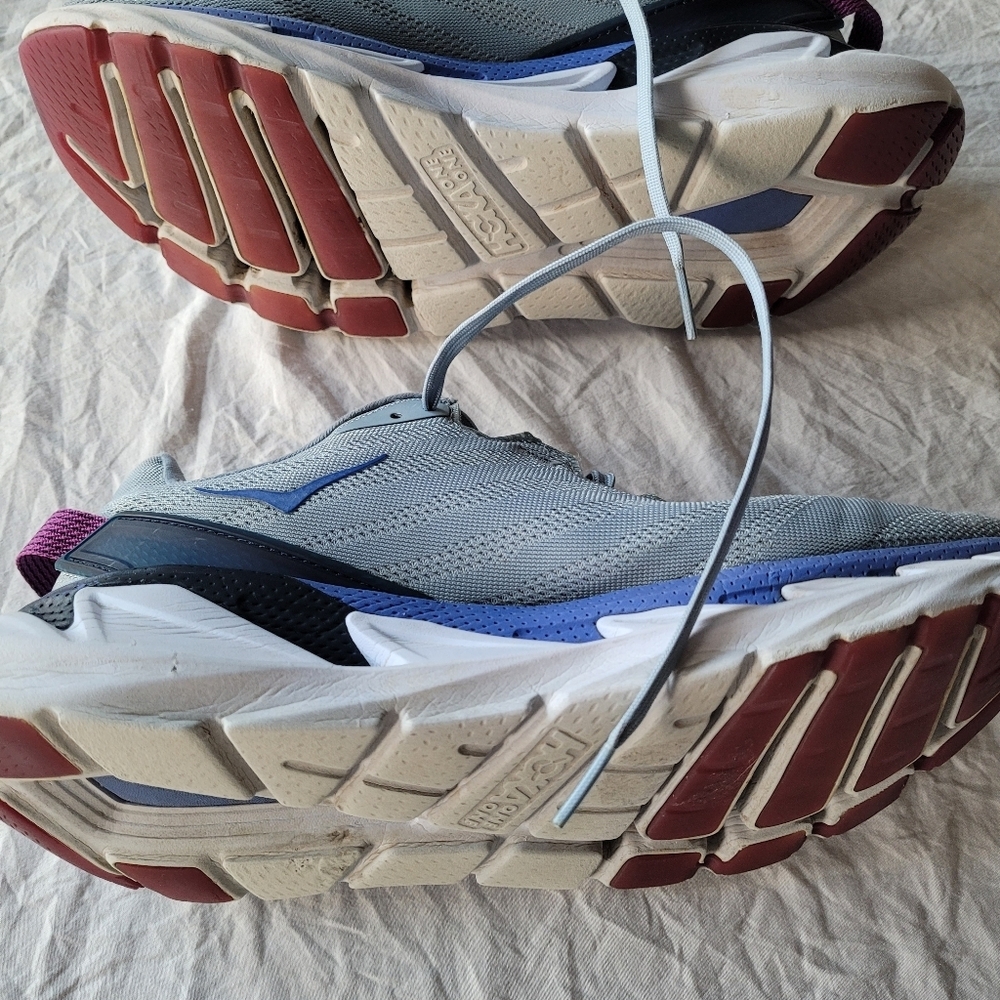 HOKA one one  Elevon 2Women's Gray and Purple Sneakers Size 9 - Picture 9 of 13